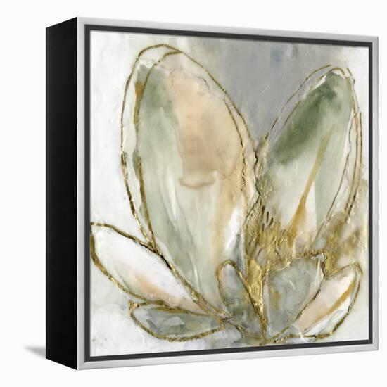 Blooming Gold I-Jennifer Goldberger-Framed Stretched Canvas