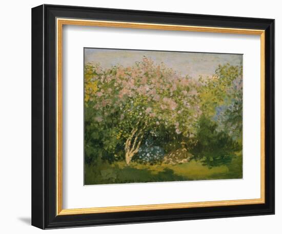 Blooming Lilac in Sunshine, 1873-Claude Monet-Framed Giclee Print