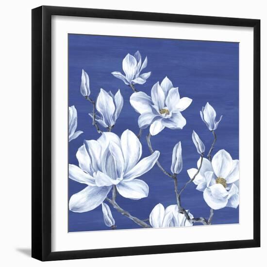 Blooming Magnolias II-Eva Watts-Framed Art Print