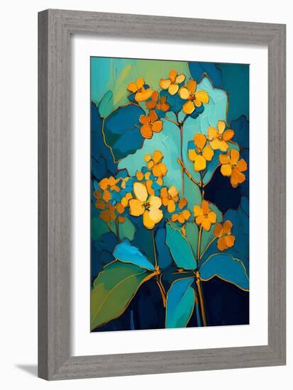 Blooming Orange Crossandra-Avril Anouilh-Framed Art Print