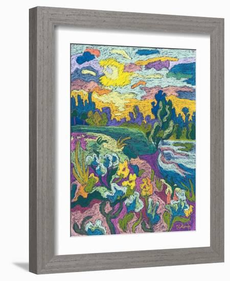 Blooming River Bank, 2009-Marta Martonfi-Benke-Framed Giclee Print