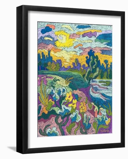 Blooming River Bank, 2009-Marta Martonfi-Benke-Framed Giclee Print