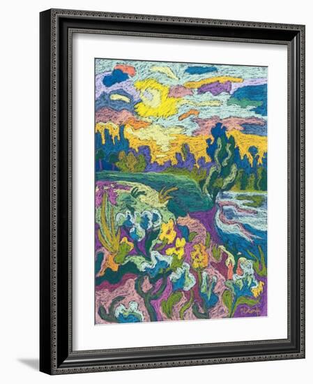 Blooming River Bank, 2009-Marta Martonfi-Benke-Framed Giclee Print