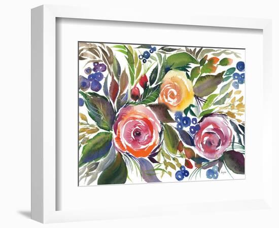 Blooming Roses-Kristy Rice-Framed Premium Giclee Print