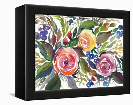 Blooming Roses-Kristy Rice-Framed Stretched Canvas