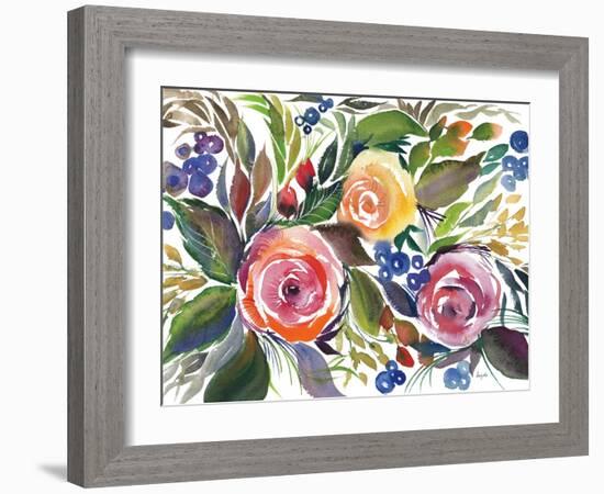 Blooming Roses-Kristy Rice-Framed Art Print