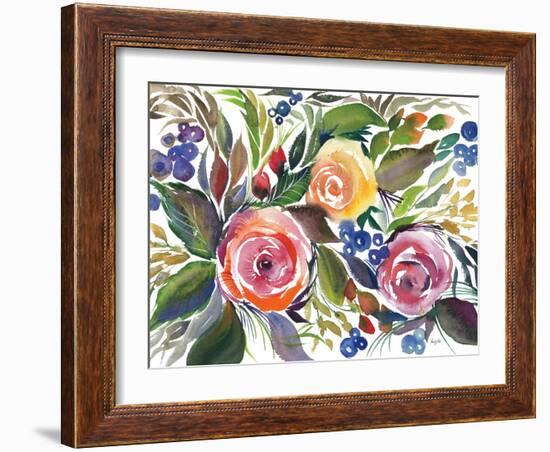 Blooming Roses-Kristy Rice-Framed Art Print