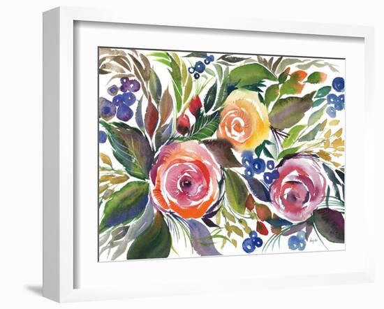 Blooming Roses-Kristy Rice-Framed Art Print