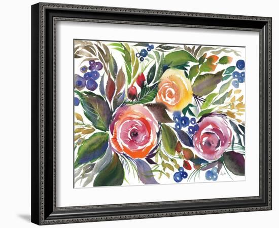 Blooming Roses-Kristy Rice-Framed Art Print