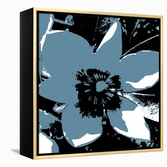 Blooming Slate Blue-Herb Dickinson-Framed Premier Image Canvas