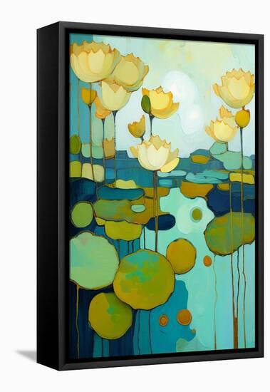 Blooming Wild Lotus-Avril Anouilh-Framed Stretched Canvas