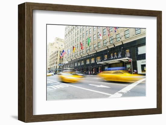 Bloomingdales Department Store and yellow taxi cabs, Lexington Avenue, Manhattan, New York City, Un-Fraser Hall-Framed Photographic Print