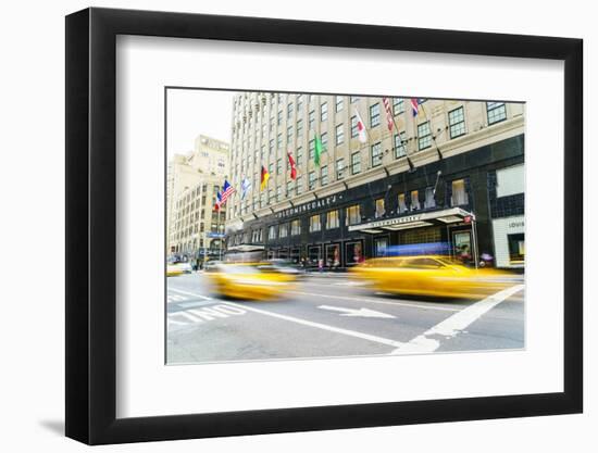 Bloomingdales Department Store and yellow taxi cabs, Lexington Avenue, Manhattan, New York City, Un-Fraser Hall-Framed Photographic Print