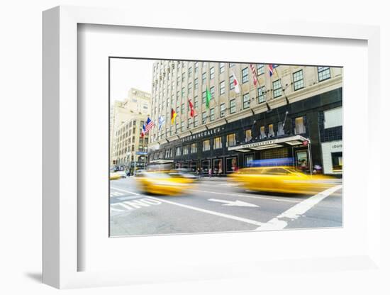 Bloomingdales Department Store and yellow taxi cabs, Lexington Avenue, Manhattan, New York City, Un-Fraser Hall-Framed Photographic Print