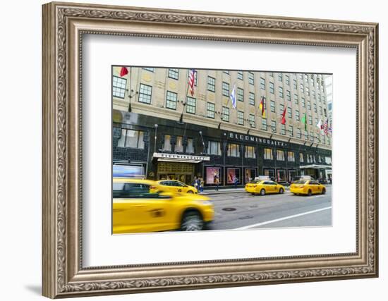 Bloomingdales Department Store and yellow taxi cabs, Lexington Avenue, Manhattan, New York City, Un-Fraser Hall-Framed Photographic Print