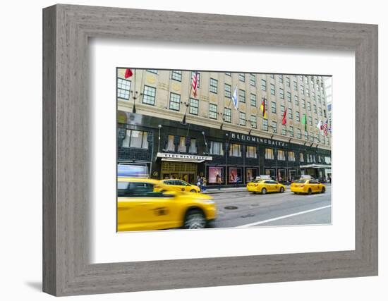 Bloomingdales Department Store and yellow taxi cabs, Lexington Avenue, Manhattan, New York City, Un-Fraser Hall-Framed Photographic Print