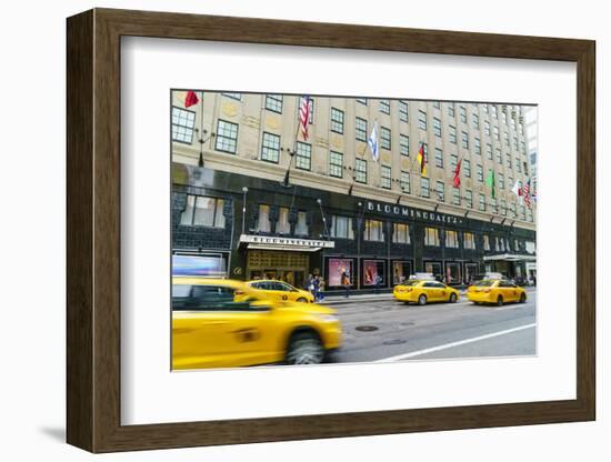 Bloomingdales Department Store and yellow taxi cabs, Lexington Avenue, Manhattan, New York City, Un-Fraser Hall-Framed Photographic Print