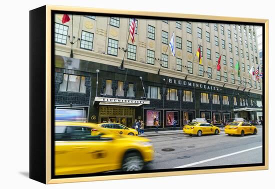 Bloomingdales Department Store and yellow taxi cabs, Lexington Avenue, Manhattan, New York City, Un-Fraser Hall-Framed Premier Image Canvas