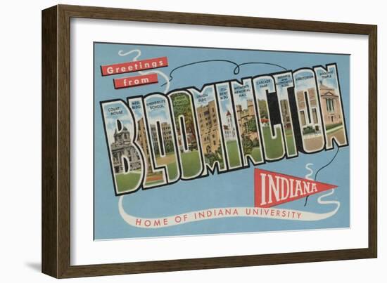 Bloomington, Indiana - Indiana University-Lantern Press-Framed Art Print