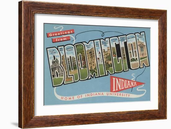 Bloomington, Indiana - Indiana University-Lantern Press-Framed Art Print