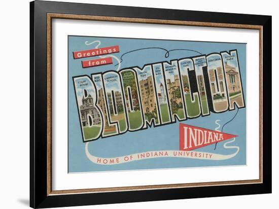 Bloomington, Indiana - Indiana University-Lantern Press-Framed Art Print