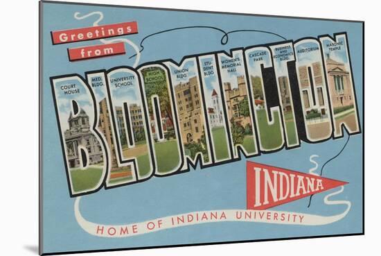 Bloomington, Indiana - Indiana University-Lantern Press-Mounted Art Print