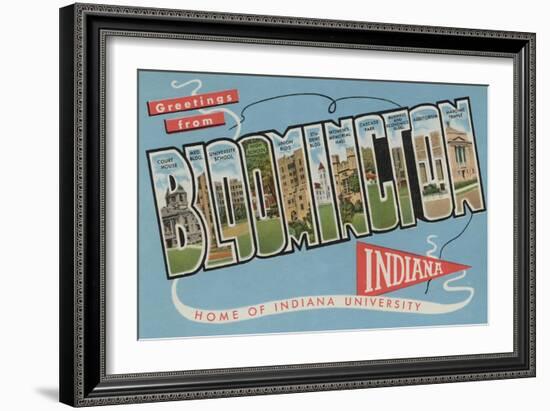 Bloomington, Indiana - Indiana University-Lantern Press-Framed Premium Giclee Print