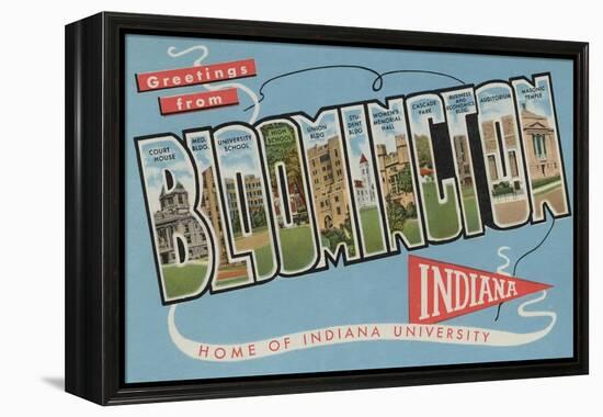 Bloomington, Indiana - Indiana University-Lantern Press-Framed Stretched Canvas