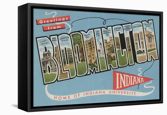 Bloomington, Indiana - Indiana University-Lantern Press-Framed Stretched Canvas