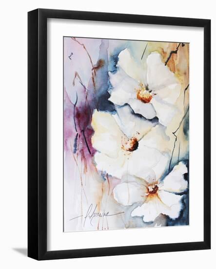 Blooms Aquas I-Leticia Herrera-Framed Art Print