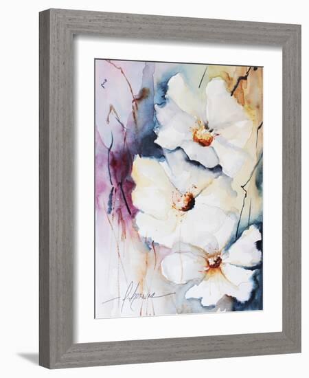 Blooms Aquas I-Leticia Herrera-Framed Art Print