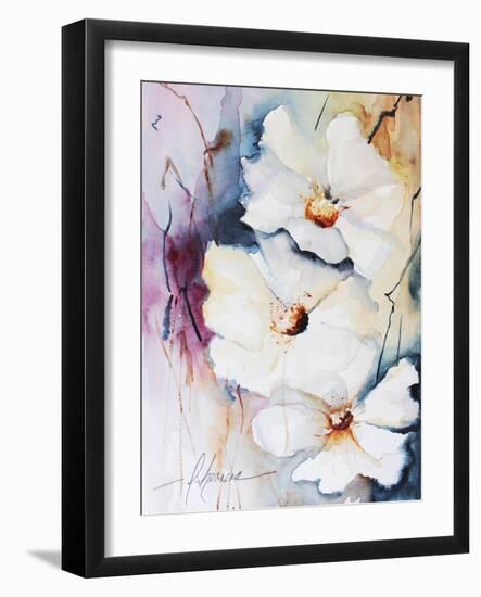 Blooms Aquas I-Leticia Herrera-Framed Art Print