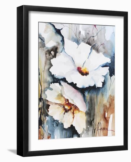 Blooms Aquas II-Leticia Herrera-Framed Art Print