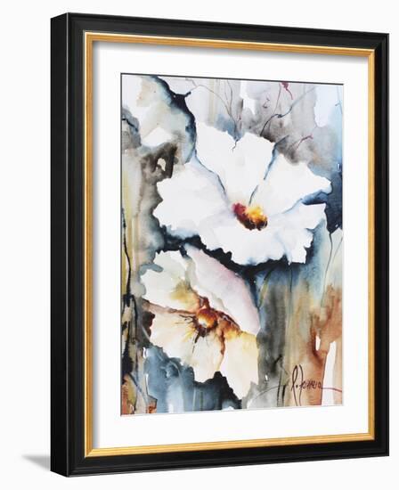 Blooms Aquas II-Leticia Herrera-Framed Art Print