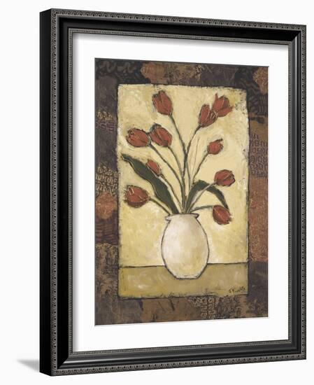 Blooms in Border II-Judi Bagnato-Framed Art Print