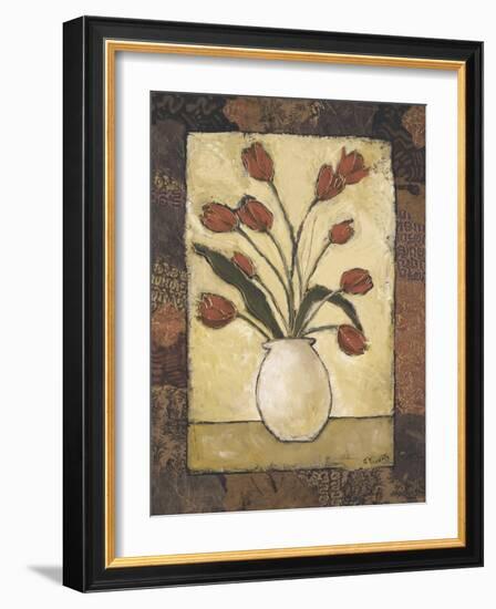 Blooms in Border II-Judi Bagnato-Framed Art Print