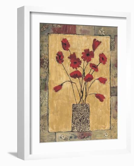 Blooms in Border III-Judi Bagnato-Framed Art Print