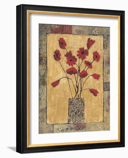 Blooms in Border III-Judi Bagnato-Framed Art Print