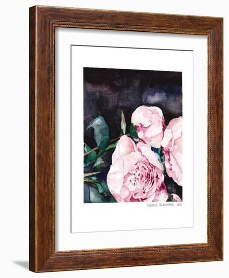 Blooms On Black 1-Claudia Liebenberg-Framed Art Print