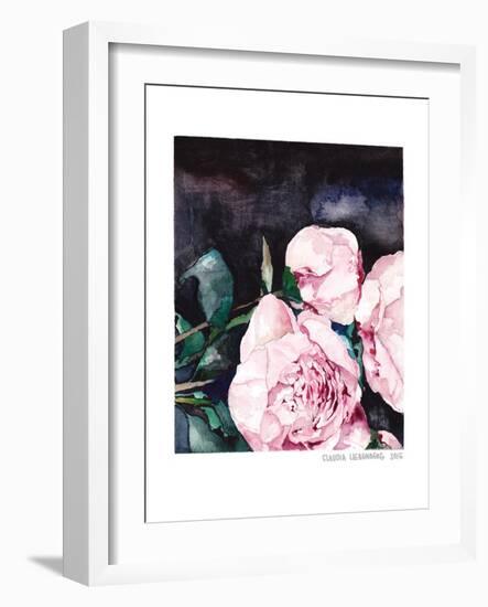 Blooms On Black 1-Claudia Liebenberg-Framed Art Print