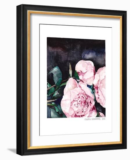 Blooms On Black 1-Claudia Liebenberg-Framed Art Print