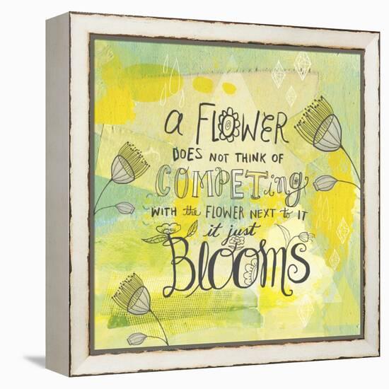 Blooms Quote-Elizabeth Caldwell-Framed Premier Image Canvas