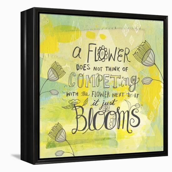 Blooms Quote-Elizabeth Caldwell-Framed Premier Image Canvas