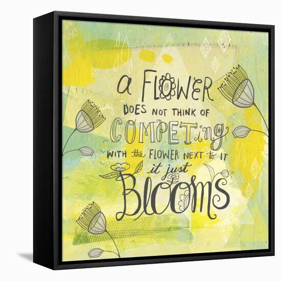 Blooms Quote-Elizabeth Caldwell-Framed Premier Image Canvas