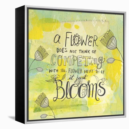 Blooms Quote-Elizabeth Caldwell-Framed Premier Image Canvas