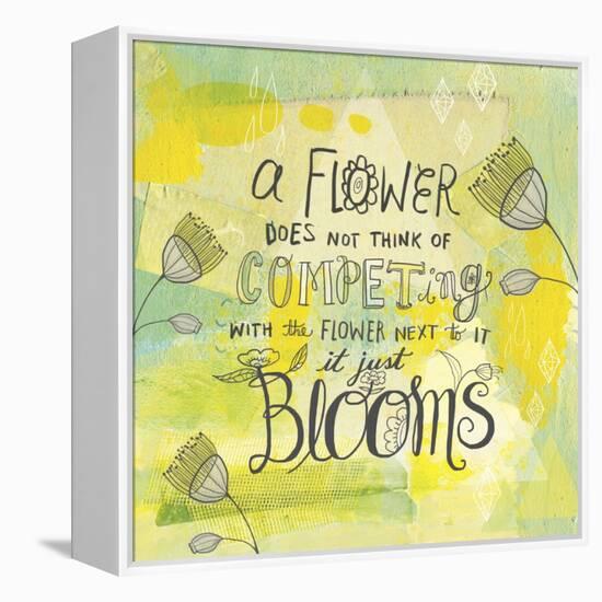 Blooms Quote-Elizabeth Caldwell-Framed Premier Image Canvas