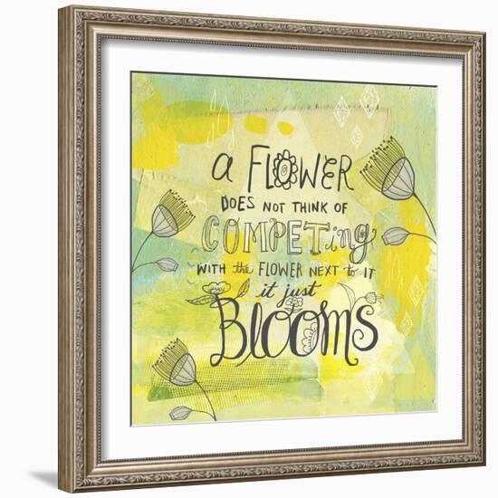 Blooms Quote-Elizabeth Caldwell-Framed Giclee Print