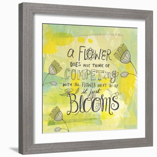 Blooms Quote-Elizabeth Caldwell-Framed Giclee Print