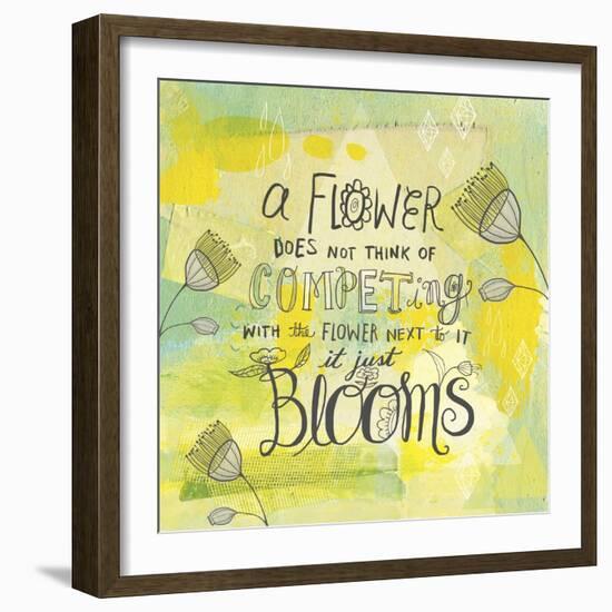 Blooms Quote-Elizabeth Caldwell-Framed Giclee Print