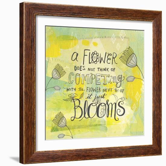 Blooms Quote-Elizabeth Caldwell-Framed Giclee Print